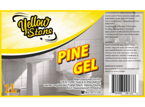 Yellow Stone Pine Gel Label